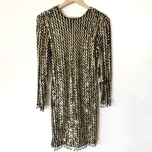 Vintage Gold Sequin Dress